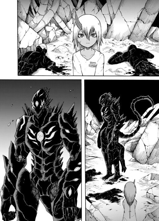 The Black Monster and the Horned Girl The Black Monster and the Horned Girl